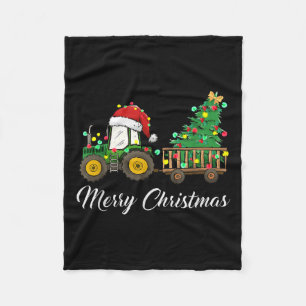 Tractor Christmas Sweater Bauer Farm Funny Merry Fleecedecke