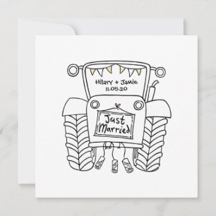 Tractor Country Hochzeit Einladung