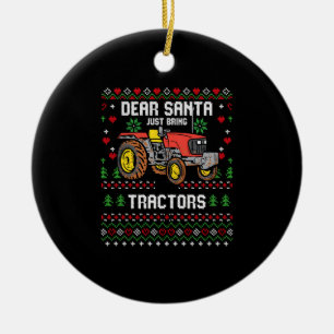 Tractor Driver Ugly Xmas Sweater Harvester Bauer Keramik Ornament
