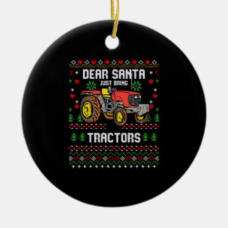 Tractor Driver Ugly Xmas Sweater Harvester Bauer Keramik Ornament