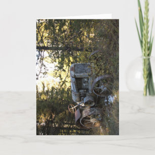 Tractor greeting card karte