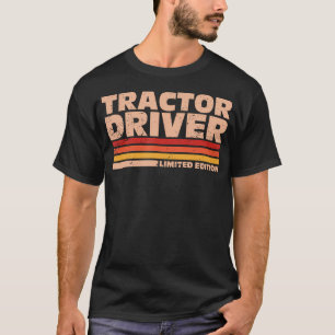Tractor Liebhaber Landwirtschaft Bauer Retro-Flagg T-Shirt