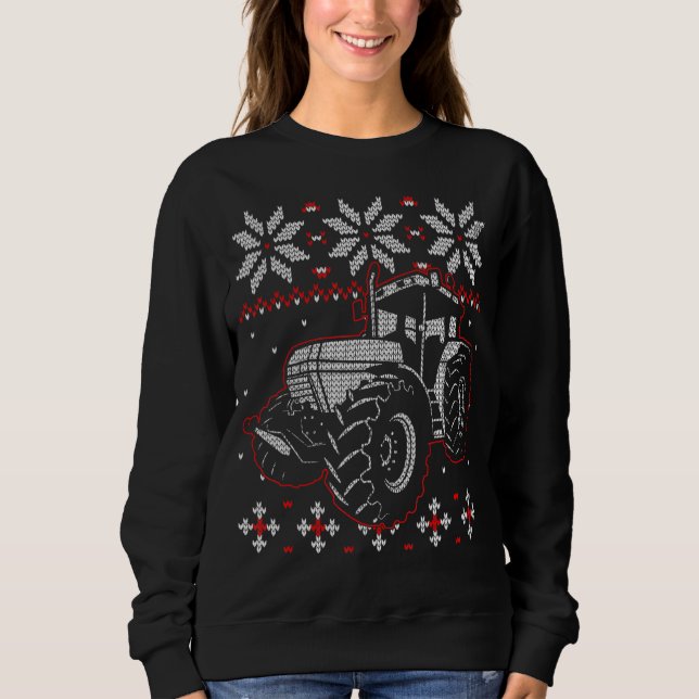 Tractor Lover Ugly Christmas Sweater Bauer Farmin Sweatshirt (Vorderseite)