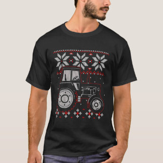 Tractor Lover Ugly Christmas Sweater Bauer Farmin T-Shirt