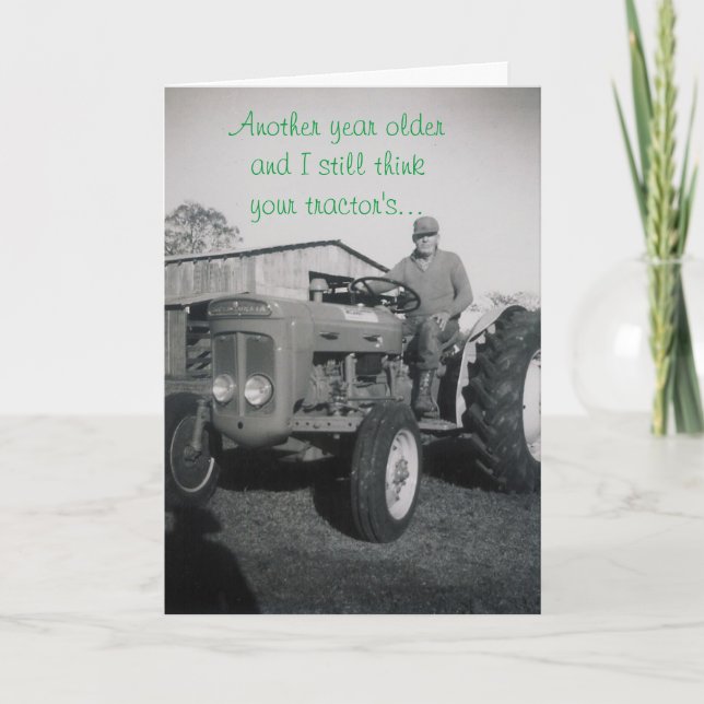 TRACTOR MAN BIRTHDAY CARD KARTE (Vorderseite)