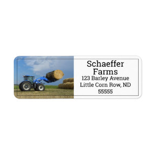 Tractor Moving Hay Bales