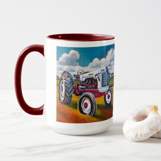 Tractor Painting - Gift for Tractor Enthusiasts Tasse (Mit Donut)