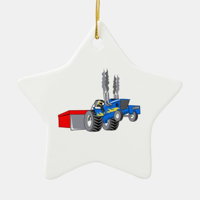 TRACTOR PULL KERAMIK ORNAMENT (Vorne)