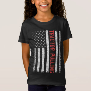 Tractor Pulling American Flag 4. Juli Cool Nov. T-Shirt