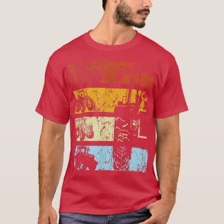 Tractor Retro Tractor Vintage Farmer Farmer Tracto T-Shirt