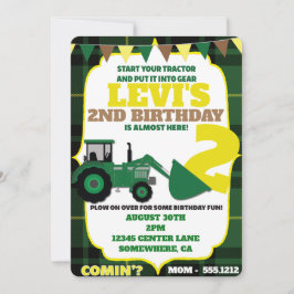 TRACTOR THEMA INVITE EINLADUNG
