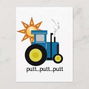 Tractor Tshirts und Geschenke für blaue Putten Postkarte