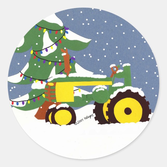 Tractor Umschlag Aufkleber Weihnachtsaufkleber (Vorderseite)