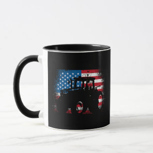 Tractor USA Flag Design für patriotischen Bauer Tasse