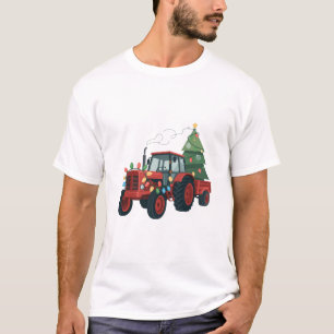 Tractor Weihnachtsbeleuchtung Tractor Weihnachten T-Shirt
