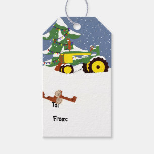 Tractor Weihnachtsgeschenke Tags Geschenkanhänger
