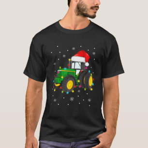 Tractor Weihnachtsschmuck Tree Xmas Lights Pajama T-Shirt