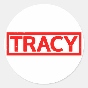 Tracy-Briefmarke Runder Aufkleber