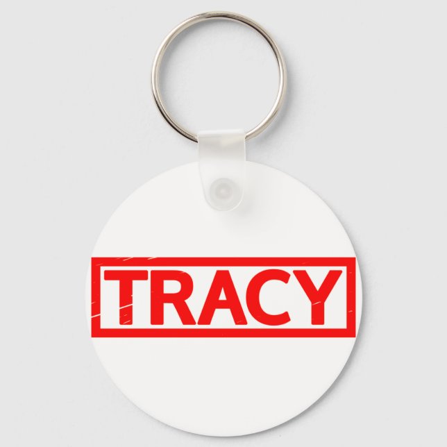 Tracy-Briefmarke Schlüsselanhänger (Vorderseite)