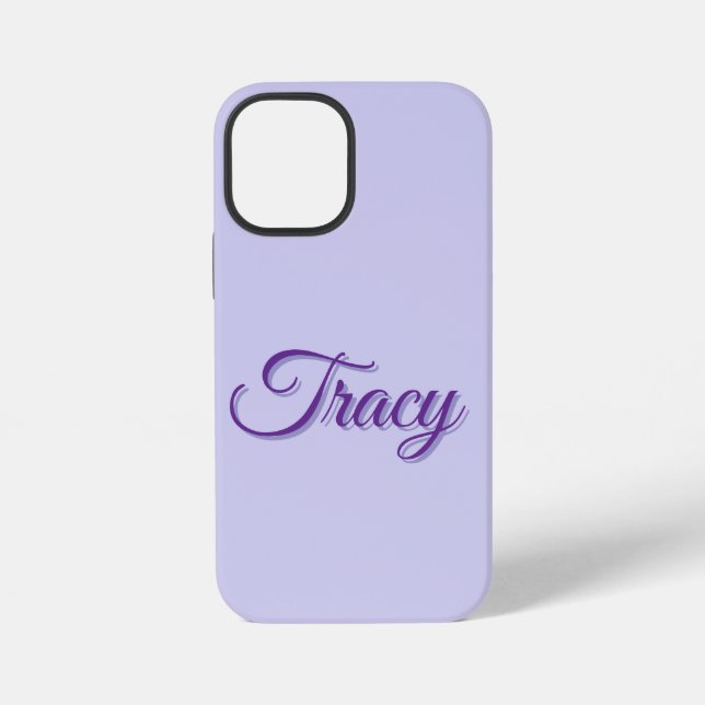 Tracy Mädchenname in Lila, iPhone Hülle (Rückseite)