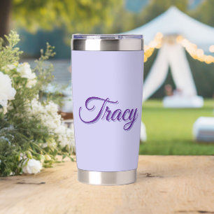 Tracy Mädchenname in Lila, Thermobecher