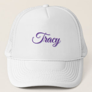 Tracy Mädchenname in Lila, Truckerkappe