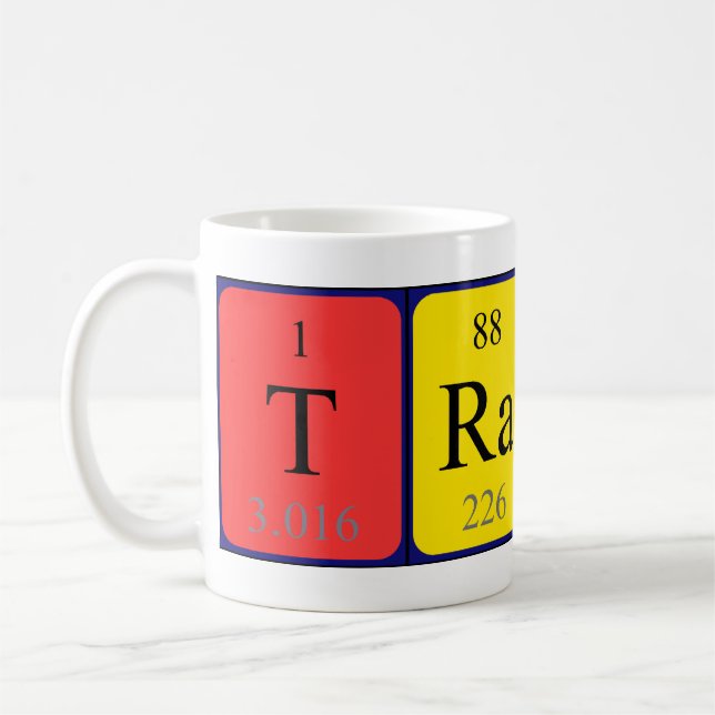 Tracy Namen-Tasse periodischer Tabelle Tasse (Links)