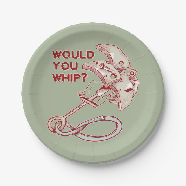 TRAD CLIMBING WHIPPER FALL PAPPTELLER (Vorderseite)
