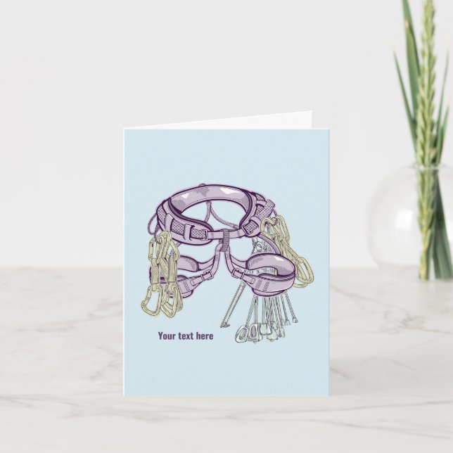 Trad Klettergurt und Ausrüstung Karte (Vorderseite)