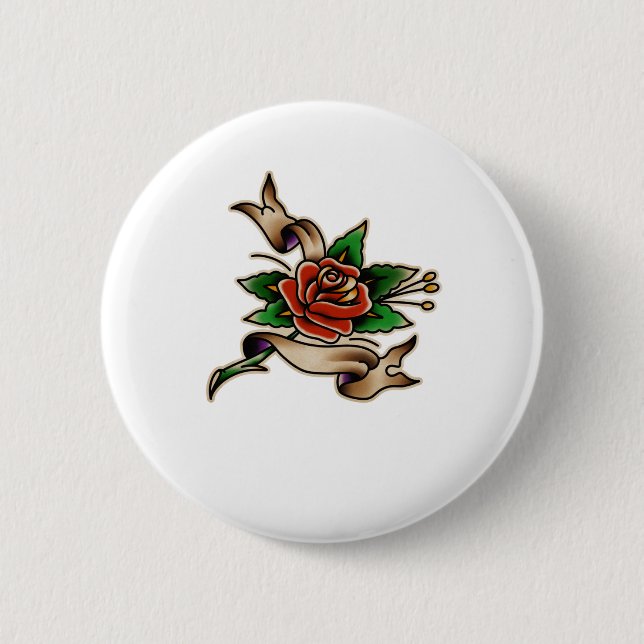 Trad Tattoo 005 Aufkleber  Button (Vorderseite)