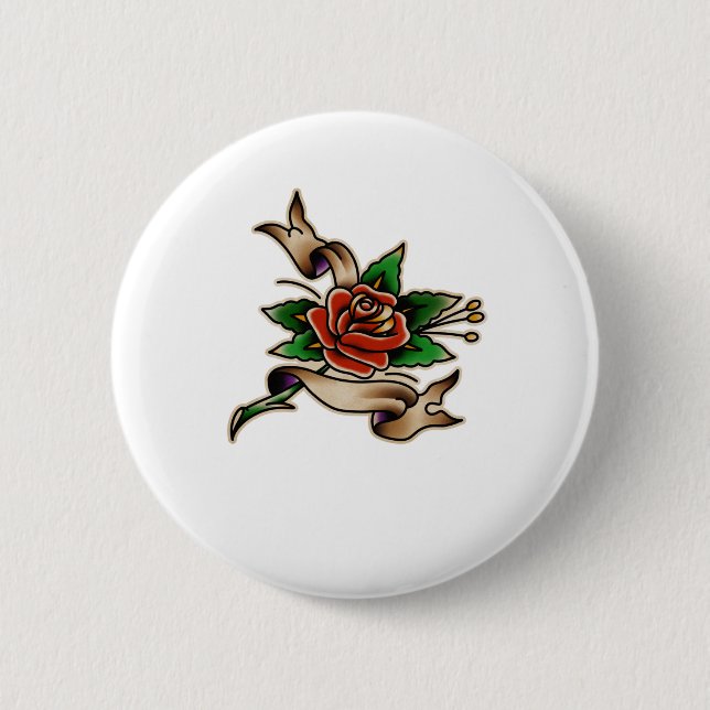 Trad Tattoo 005 Sticker  Button (Vorderseite)