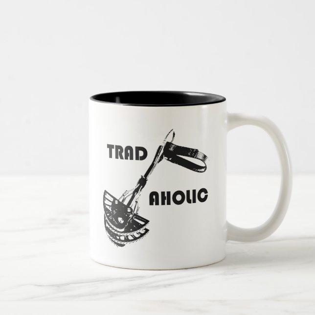 Tradaholic Rock Climber Zweifarbige Tasse (Rechts)