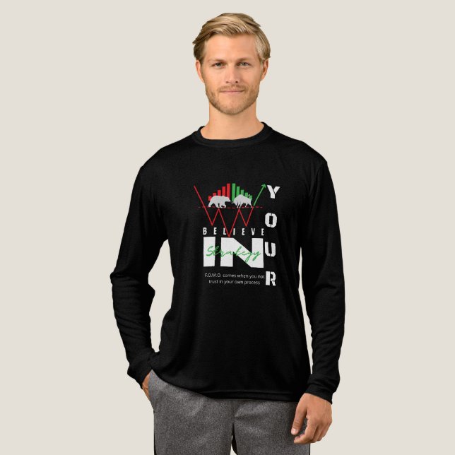 Trade Motivation | Bullish | Pattern Tri-Blend Shirt (Volle Vorderseite)