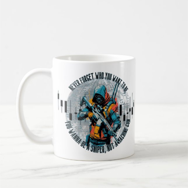 Trade Motivation | Cyberpunk Sniper | Fantasy  Kaffeetasse (Links)