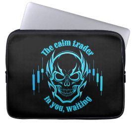 Trade Motivation | Skull | Calm Trader Laptopschutzhülle