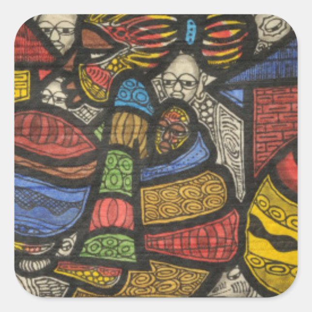 Trade Quadratischer Aufkleber (Vorderseite)