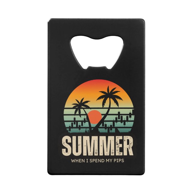 Trader-Design | Sommer | Lustig Geldbeutel Flaschenöffner (Vorderseite)