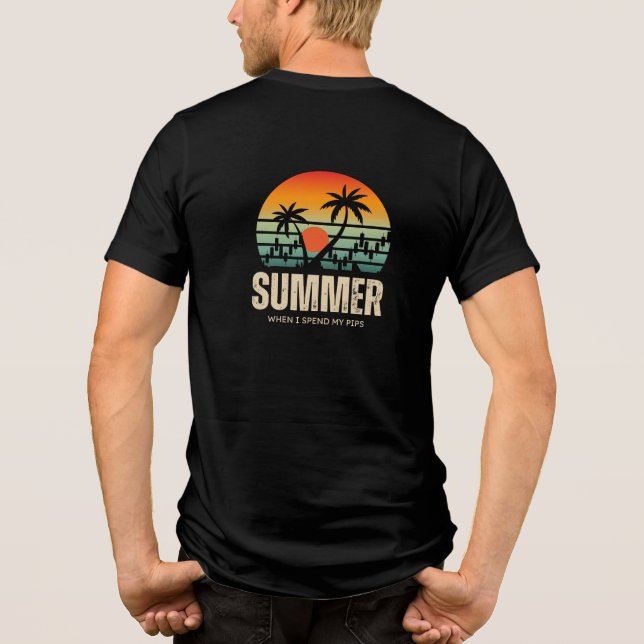 Trader-Design | Sommer | Lustig Tri-Blend Shirt (Rückseite)