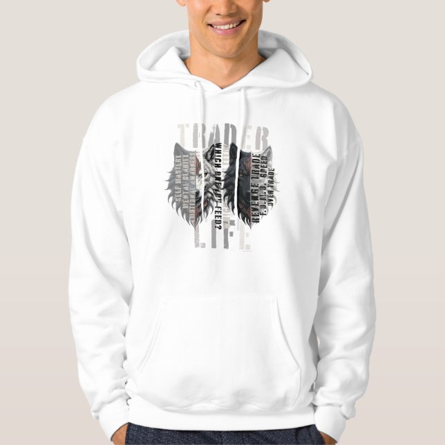 Trader-Leben | Wolf | Beide Seiten Hoodie (Vorderseite)