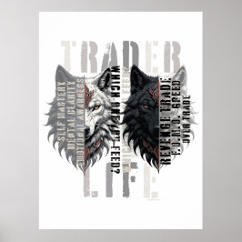 Trader-Leben | Wolf | Beide Seiten Poster