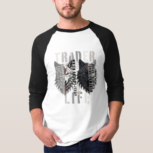 Trader-Leben | Wolf | Beide Seiten T-Shirt (Vorderseite)