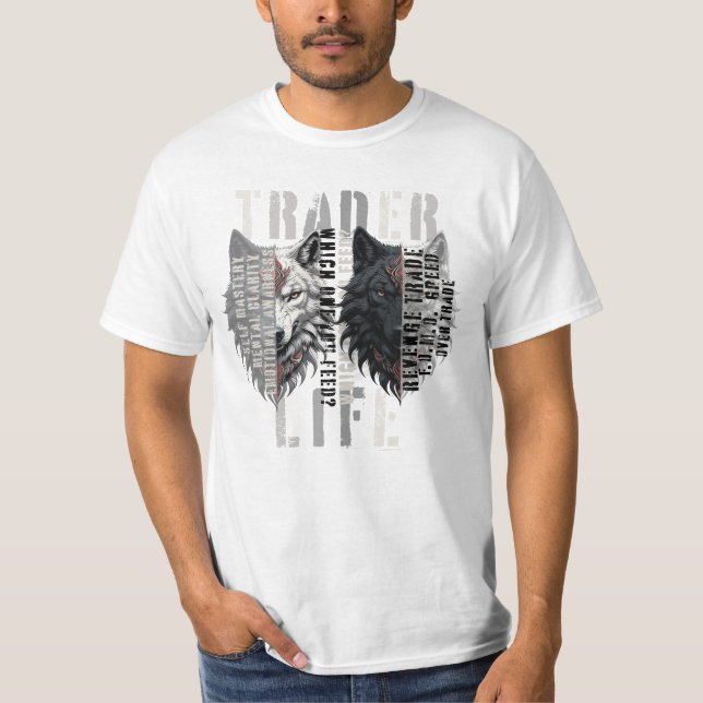 Trader-Leben | Wolf | Beide Seiten T-Shirt (Vorderseite)
