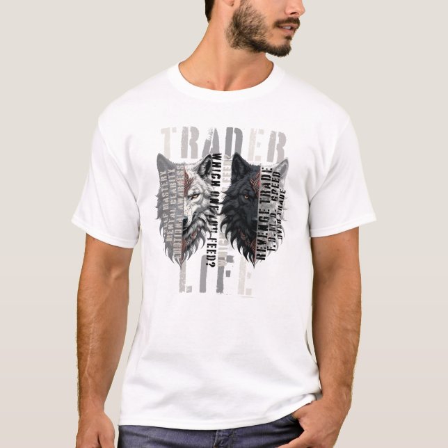Trader-Leben | Wolf | Beide Seiten T-Shirt (Vorderseite)