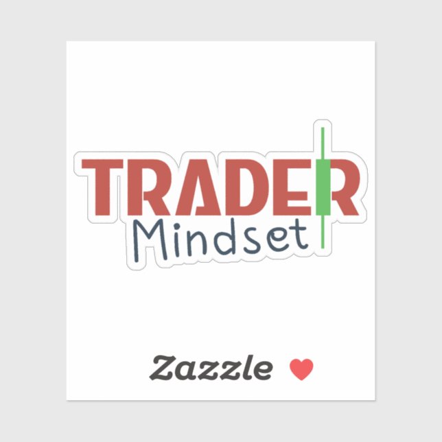 Trader-Mentalität – Disziplinorientierter Handel Aufkleber (Blatt)