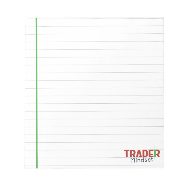 Trader-Mentalität – Disziplinorientiertes Trading Notizblock (Vorderseite)