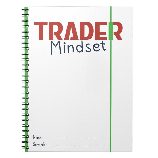 Trader-Mentalität – Disziplinorientiertes Trading Notizblock (Vorderseite)