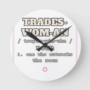 Trades-Wom-An — Wanduhr Trade Tested