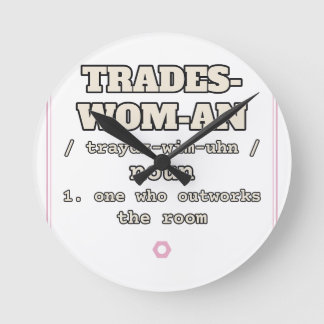 Trades-Wom-An — Wanduhr | Trade Tested