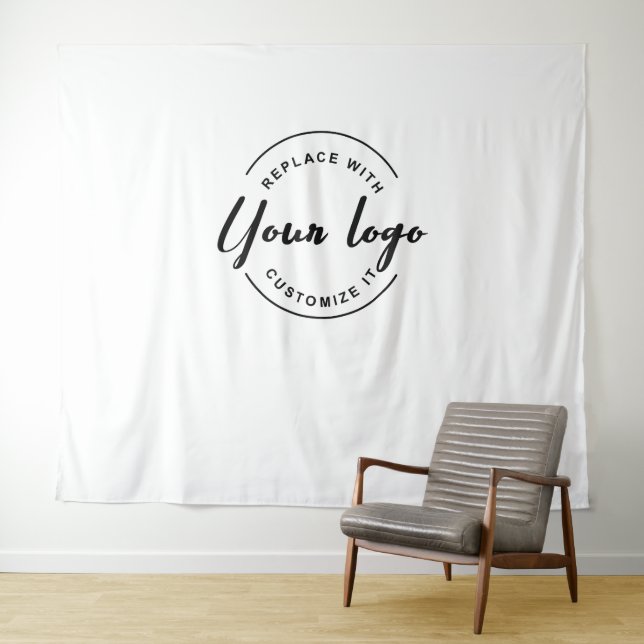 Tradeshow Backdrop Custom Logo Booth Business Wandteppich (Beispiel (Horizontal))