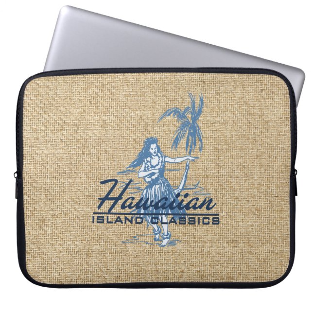 Tradewinds Hawaiian Hula Girl Neoprene Wetsuit Laptopschutzhülle (Vorderseite)